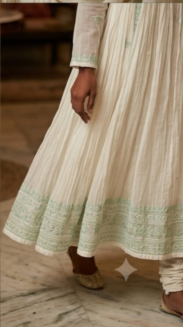 rn-image_picker_lib_temp_2d20d7b7-105e-4d03-ab6f-4f409ccc1140.jpg Handmade Lucknow Chikankari Gown with Dupatta - Global Delivery | Nuvàne