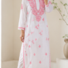 Handmade Lucknow Chikankari White Kurta - Global Delivery | Nuvàne